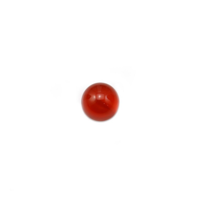 Cabochon di agata rossa naturale di forma rotonda, dimensione 8 mm ﾠ30 pezzi/confezione