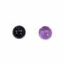 Natural Amethyst Cabochon  Round Flat Back  Size 14mm  6pcs/pack