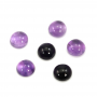 Natural Amethyst Cabochon  Round Flat Back Size 6mm 10pcs/pack