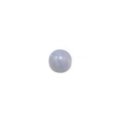 Natural Blue Lace Agate Chalcedony Cabochon  Round  Diameter 6mm  Thickness 3mm  30pcs/Pack