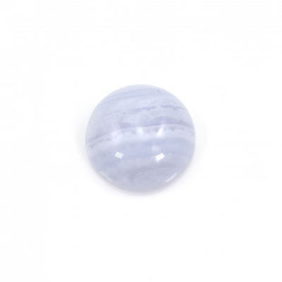 Natural Blue Lace Agate Chalcedony Cabochon  Round  Diameter 12mm  Thickness 5mm  10pcs/Pack