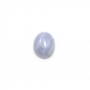 Blaue Chalcedon ovale Cabochons  8x10mm  Dicke 4mm  10 Stck / Packung