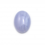 Blaue Chalcedon ovale Cabochons  12x16mm  Dicke 5mm  10 Stck / Packung