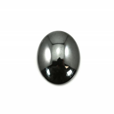 Synthetic Hematite Oval Cabochon  Flat Back  Size 6x8mm  50 pcs/pack