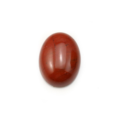 Cabochons jaspe rouge ovales  Taille 12x16mm  épaisseur 5.5mm  10pcs/paquet