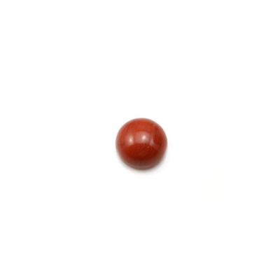 Кабошон из красного джаспера  круглый  диаметр 6мм  толщина 3.5мм  30шт./пакет