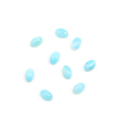 Natural Larimar Cabochons Oval  Size 3x5mm 2pcs / Pack