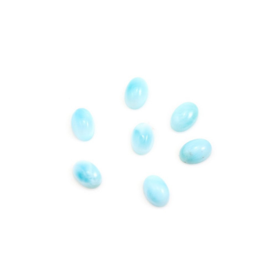 Natural Larimar Cabochons Oval  Size 4x6mm 2pcs / Pack