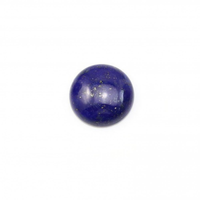 Cabochão de Lápis-lázuli  em forma de Redonda  Diâmetro 6 mm  10 pçs/pacote.