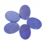 Cabochons de lapis-lazuli naturel ovale plat taille 10x14 mm, épaisseur 2 mm, 2 pcs / pack
