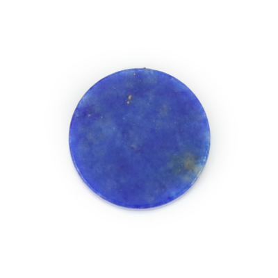 Cabochons de lapis-lazuli naturel, plats et ronds, diamètre 8 mm, épaisseur 2 mm, 4 pièces par paquet