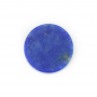 Cabochons de lapis-lazuli naturel, plats et ronds, diamètre 10 mm, épaisseur 2 mm, 4 pièces par paquet
