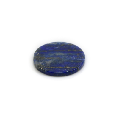 Cabochons de lapis-lazuli naturel, plats et ronds, diamètre 25 mm, épaisseur 2 mm, 4 pièces par paquet