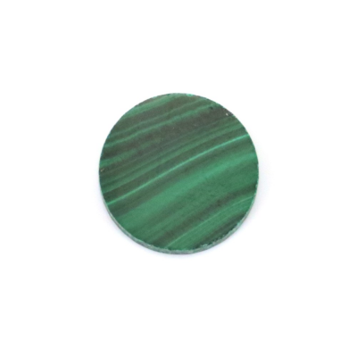 Natural Malachite Cabochons Flat Round Diameter 10mm 2Pieces /Pack