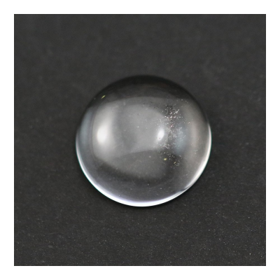 Natürlicher Bergkristall-Cabochon, rund, 14 mm, 10 Stück/Pack