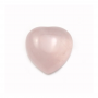 Cabochão em forma de coração em quartzo rosa. Tamanho: 12mm. 20pçs/pack