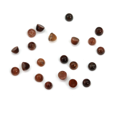 Red Tiger's eye Cabochon Round Diameter 2mm Thickness 1mm  30pcs/Pack