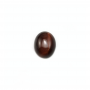 Cabochão da Pedra de tigre vermelho   em forma de Oval  Tamanho: 8x10 mm  Espessura 4 mm  20 pçs/pacote.