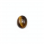 Cabochão da Pedra de tigre amarelo  em forma de Oval  Tamanho: 8x10 mm  Espessura 4 mm  20 pçs/pacote.