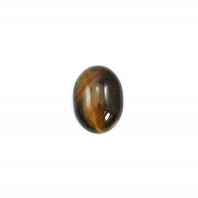 Cabochão da Pedra de tigre amarelo  em forma de Oval  Tamanho: 10x14 mm  Espessura 4.5 mm  20 pçs/pacote.