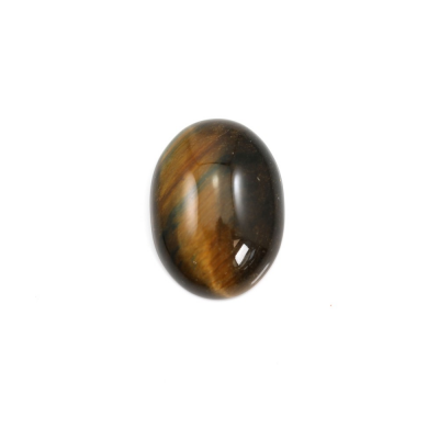 Cabochão da Pedra de tigre amarelo  em forma de Oval  Tamanho: 13x18 mm  Espessura 5 mm  10 pçs/pacote.