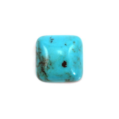Cabochons de turquoise naturelle de taille carrée16x16 mm 2 pièces/pack