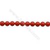 Série rouge Perles nacrée ronde sur fil Taille 12mm de diamètre trou 1.0mm  Environ 33perles/fil 15~16"
