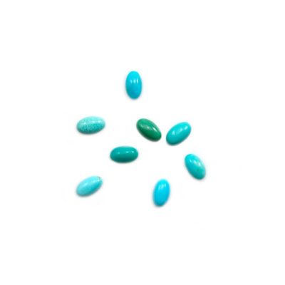 Natural turquoise cabochons oval size 3x5 mm 4 pcs / pack