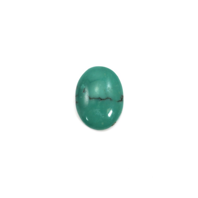 Cabochons de turquoise naturelle ovale taille 8x10 mm 4 pcs / pack