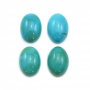 Cabochons de turquoise naturelle ovale taille 10x14 mm 4 pcs / pack