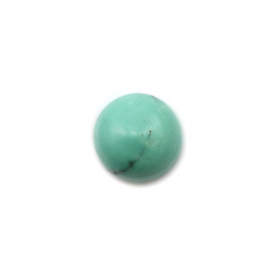 Cabochons de turquoise naturelle ronds diamètre 10 mm 4 pcs / pack
