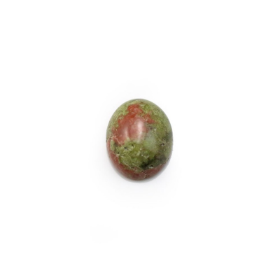 Cabochon naturale di unakite, ovale, dimensioni 8x10 mm, spessore 4 mm, 30 pezzi/confezione