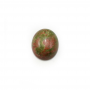 Unakite ovale Cabochons  10x12mm  Dicke 5mm  20 Stck / Packung