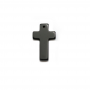 Croce del ciondolo dell'agata nera Dimensione15x25mm Foro1.5mm 6pcs