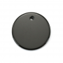 Black Agate Pendant Flat Round Disc Diameter20mm Hole1.5mm 10pcs