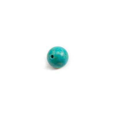 Perles demi-percées turquoise Diamètre rond6mm Trou0.9mm 4pcs/paquet