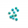 Perles demi-percées turquoise Diamètre rond6mm Trou0.9mm 4pcs/paquet