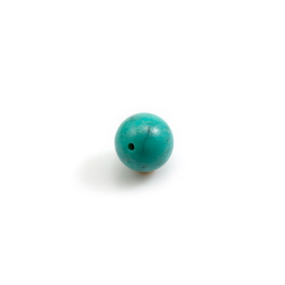 Perline turchesi semi-forate Diametro rotondo8mm Foro0.9mm 4pz/confezione