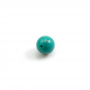 Perles demi-percées turquoise Diamètre rond 8mm Trou 0.9mm 4pcs/paquet