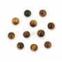 Tiger's eye Half-drilled Beads Round Diameter4mm Hole1mm 20pcs/pack
