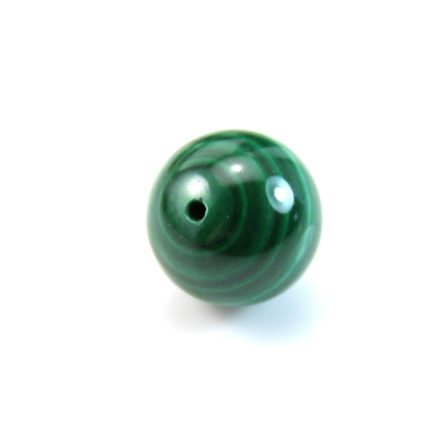 Malachite Perles demi-percées rondes diamètre 6mm trou 0.8mm 20pcs/paquet