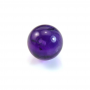 Amethyst Half-drilled Beads Round Diameter8mm Hole1mm 10pcs/Pack