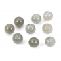 Labradorite Perles demi-percées rondes diamètre 6mm trou 1mm 20pcs/paquet