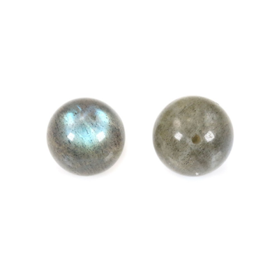 Labradorite Half-drilled Beads Round Diameter8mm Hole1mm 10pcs/Pack