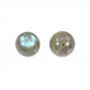 Labradorite Perles demi-percées rondes diamètre 10 mm trou 1 mm 10pcs/paquet