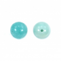 Amazonite Perles demi-percées rondes diamètre 6mm trou 1mm 30pcs/paquet