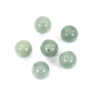 Contas de jade natural semi-perfuradas redondas com diâmetro de 8 mm e orifício de 1 mm 10 unidades/embalagem