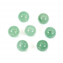 Aventurine Perles demi-percées rondes diamètre 10 mm trou 1 mm 10pcs/paquet