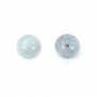 海藍寶半孔珠 圓形 直徑6毫米 孔徑1毫米 20個