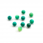 Grüner Grasachat Halbgebohrte Perlen Rund Größe 6mm Loch1.2mm 30Stk/Packung